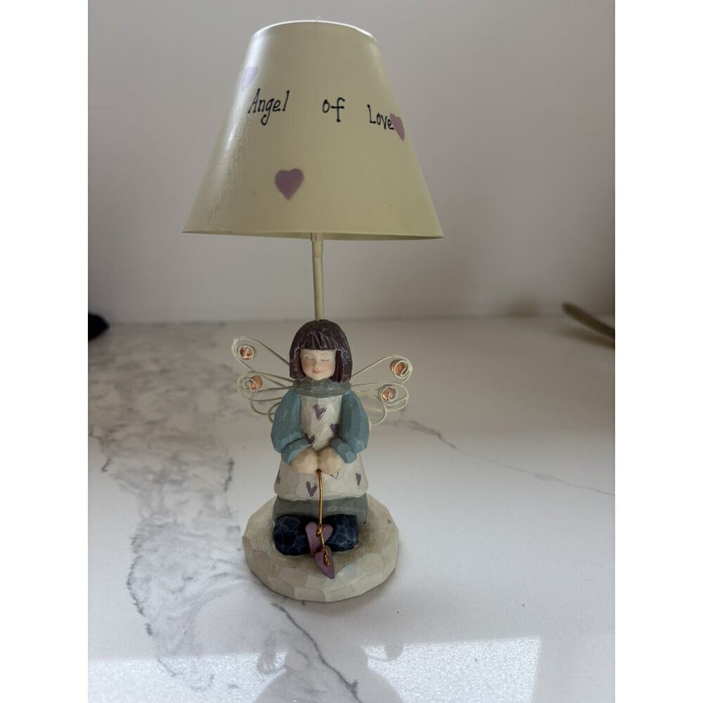 Vintage Valentine Tea light Metal Yankee Candle Angel Of Love 8”